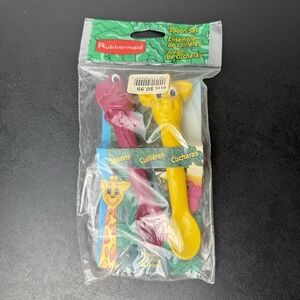 VTG Rubbermaid Geoffrey Toys R Us and Toucan Toddler Spoon Set 1995 NIP HTF RARE